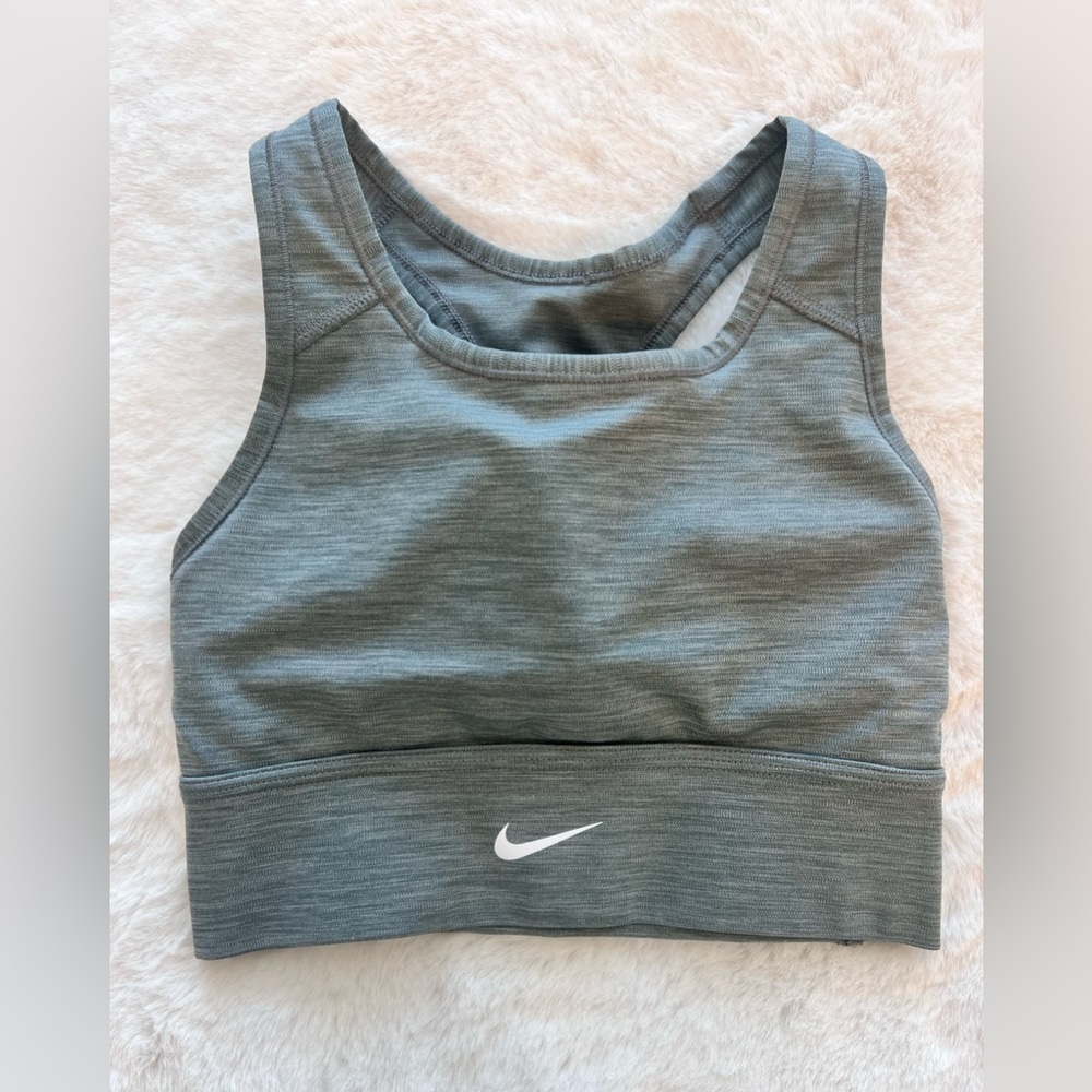 Nike Dri Fit Swoosh Long Line Sports Bra Size XS